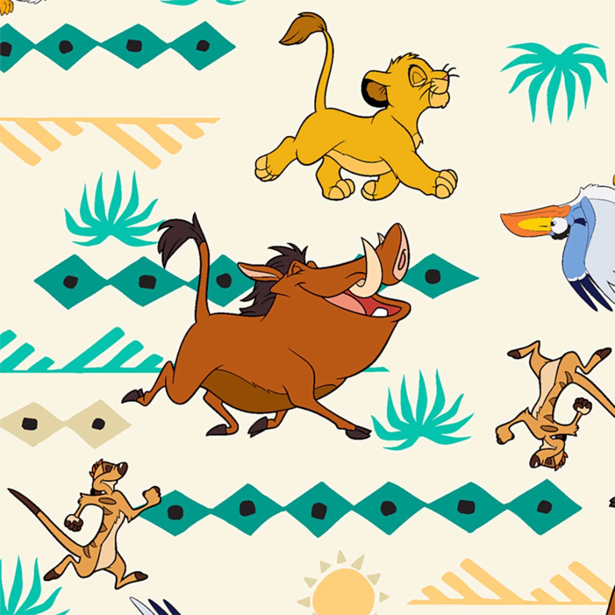 Disney® Lion King Simba Geometric Print Cotton Fabric
